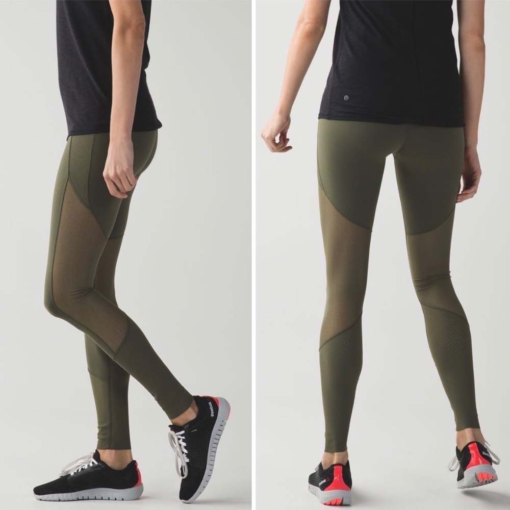 FINAL Lululemon Barre Star Pant Luon Fatigue Green Size 2